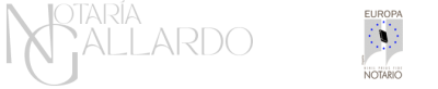 Logotipo representativo de la Notaría Gallardo en Vinaròs para fondo oscuro